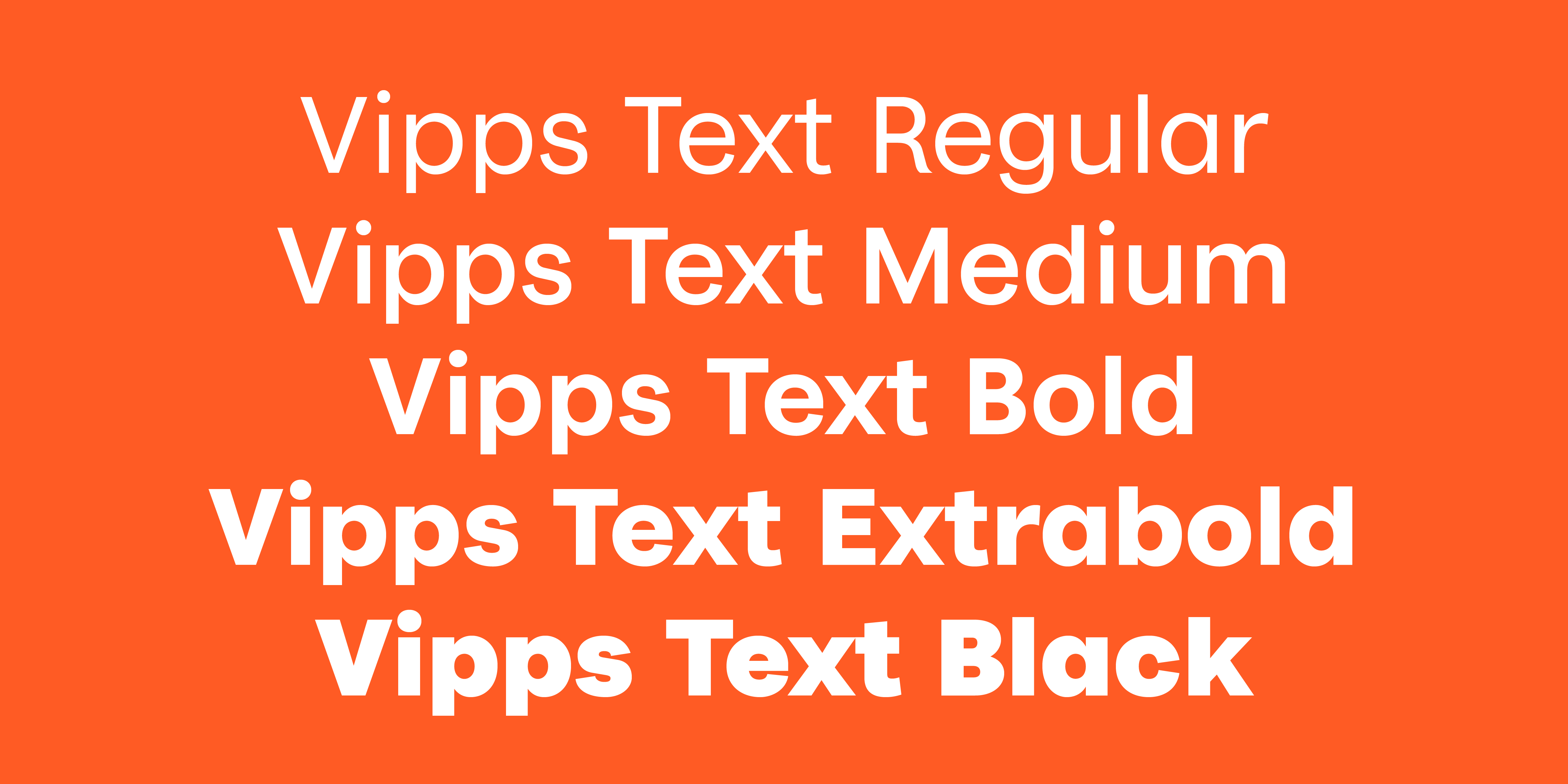 Vipps Text, a text- and interface-focused style that is a bit more even-keeled than the display style.